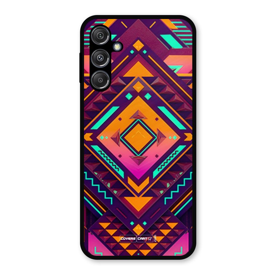 Creative Rhombus Metal Back Case for Galaxy M34 5G