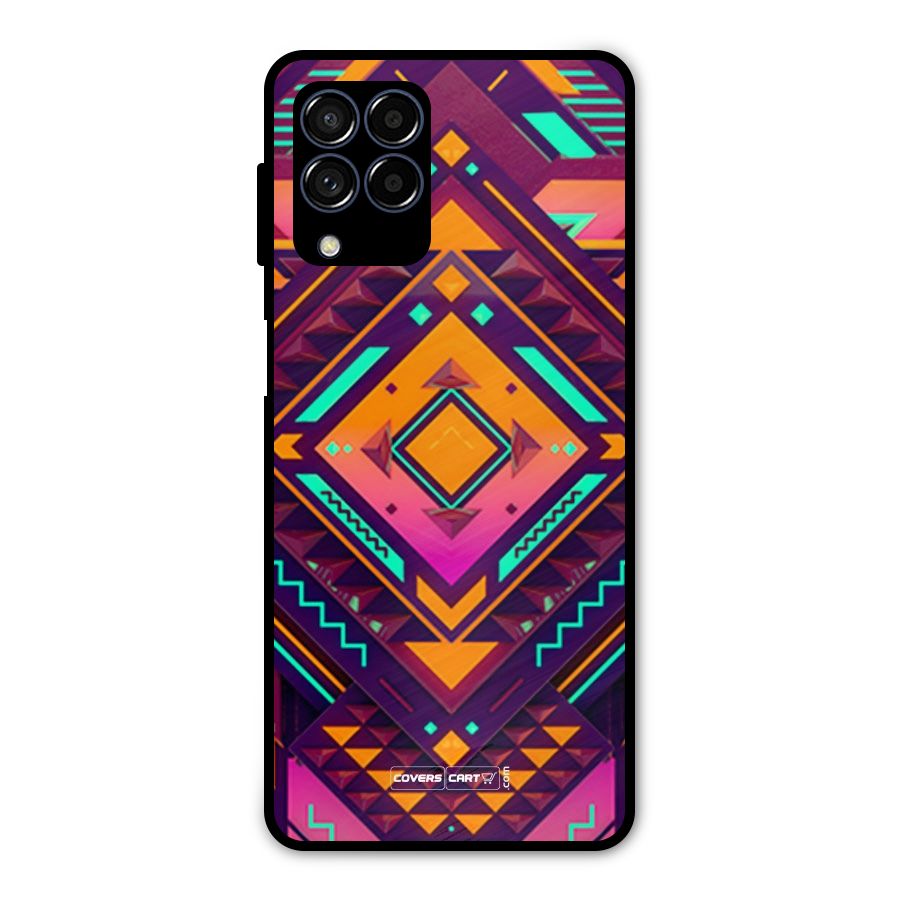 Creative Rhombus Metal Back Case for Galaxy M53 5G