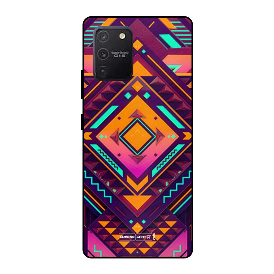 Creative Rhombus Metal Back Case for Galaxy S10 Lite