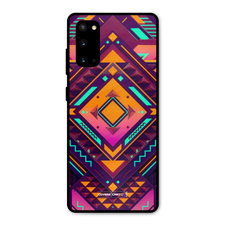 Creative Rhombus Metal Back Case for Galaxy S20