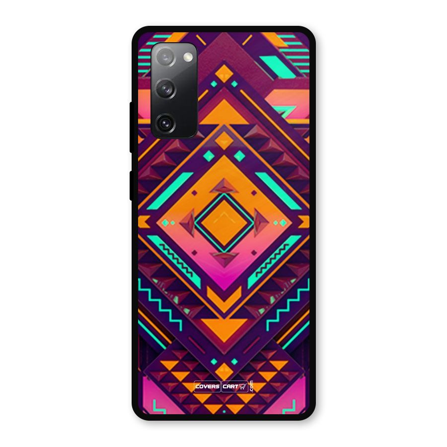 Creative Rhombus Metal Back Case for Galaxy S20 FE 5G