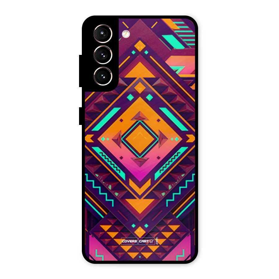 Creative Rhombus Metal Back Case for Galaxy S21 5G