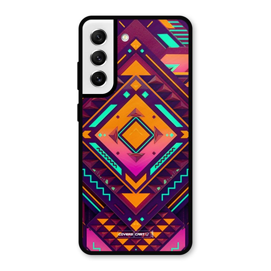 Creative Rhombus Metal Back Case for Galaxy S21 FE 5G