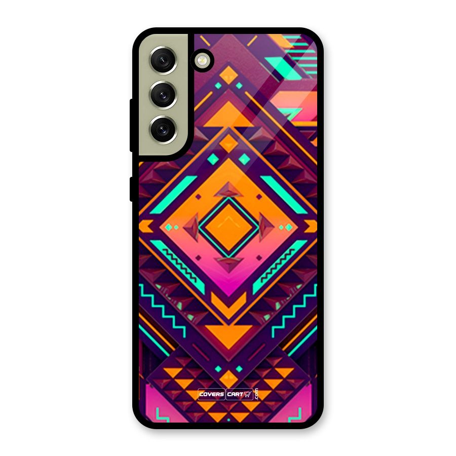 Creative Rhombus Metal Back Case for Galaxy S21 FE 5G (2023)