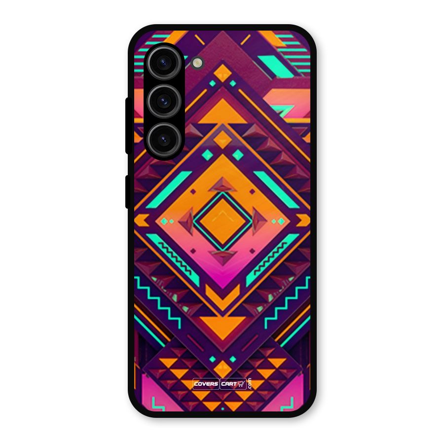 Creative Rhombus Metal Back Case for Galaxy S23