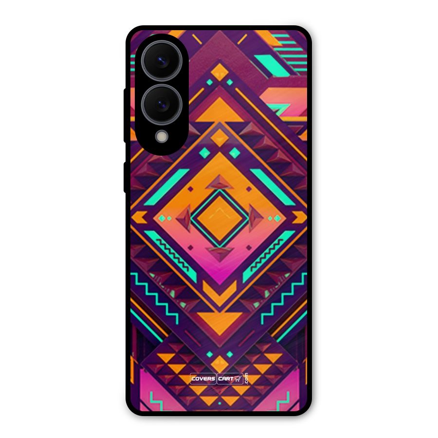 Creative Rhombus Metal Back Case for Galaxy S25 Edge