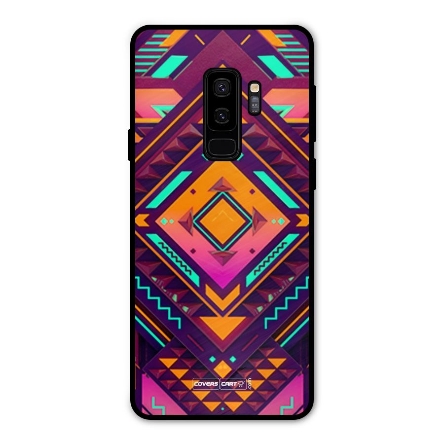 Creative Rhombus Metal Back Case for Galaxy S9 Plus