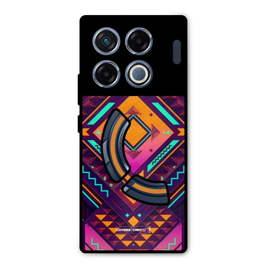 Creative Rhombus Metal Back Case for Infinix GT 20 Pro