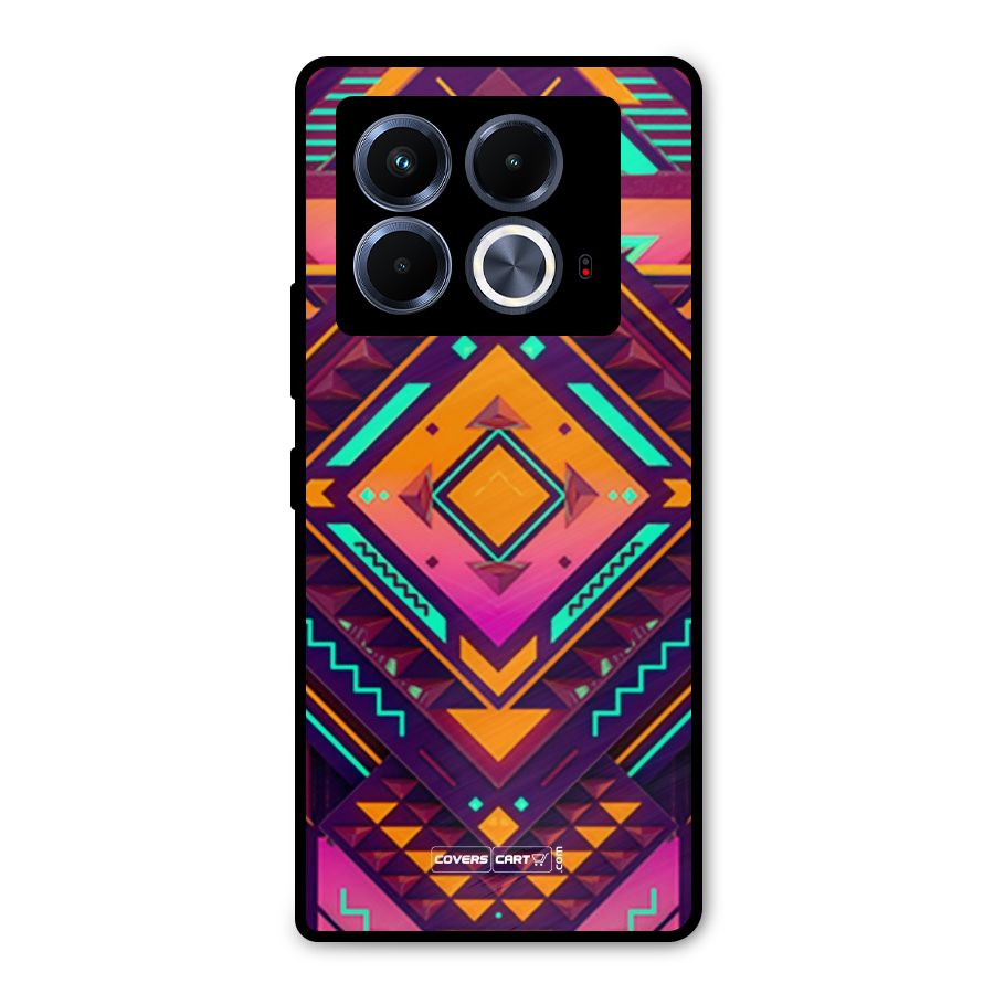Creative Rhombus Metal Back Case for Infinix Note 40 5G