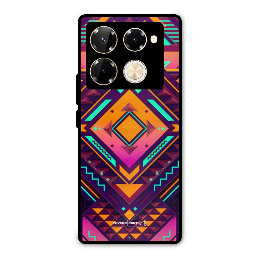 Creative Rhombus Metal Back Case for Infinix Note 40 Pro
