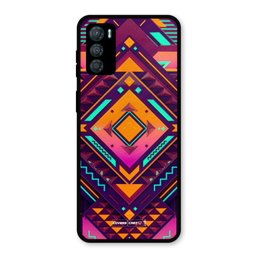 Creative Rhombus Metal Back Case for Moto G42
