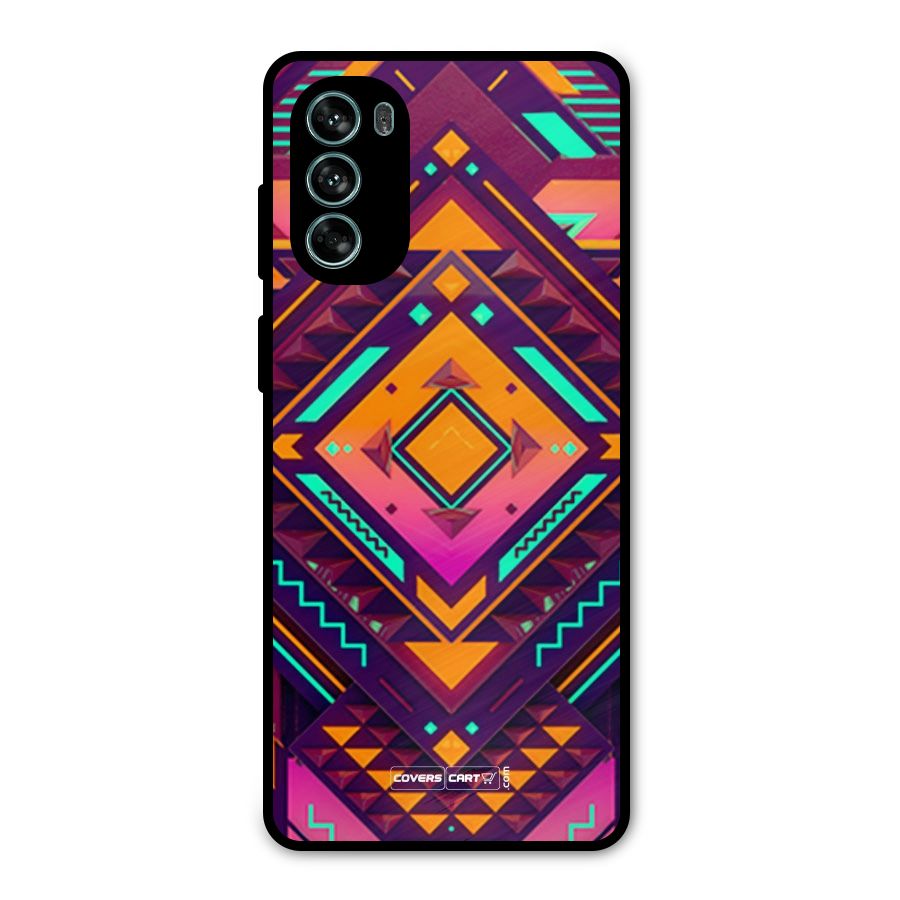Creative Rhombus Metal Back Case for Moto G62