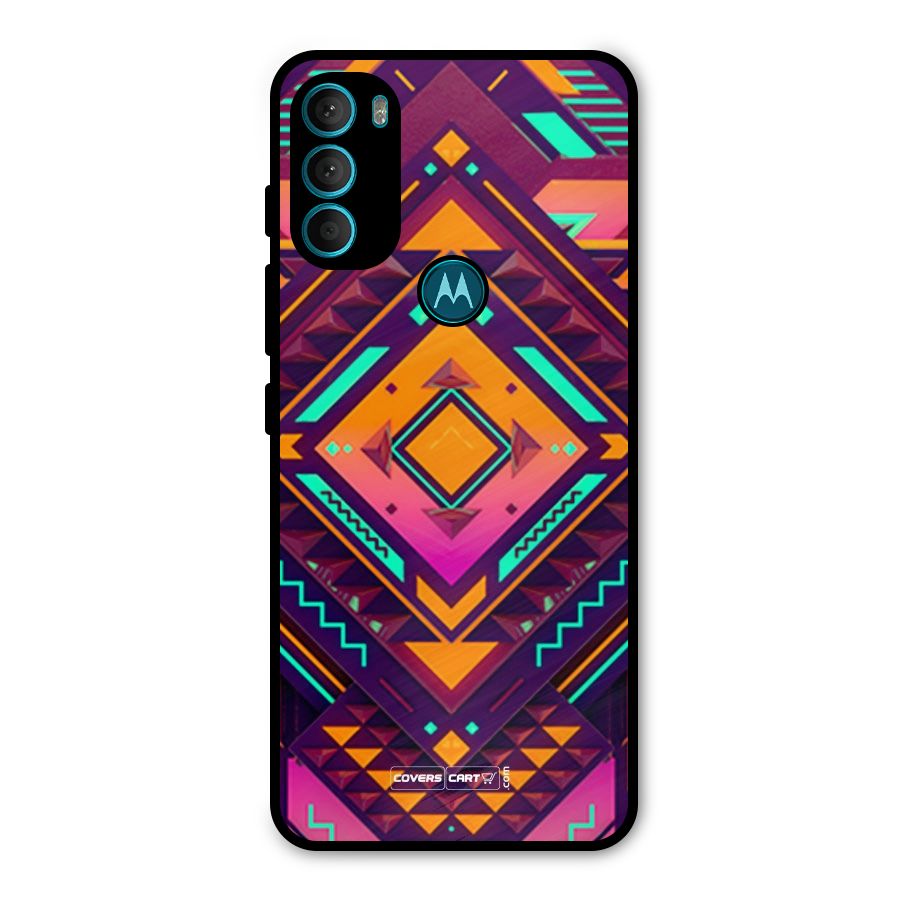Creative Rhombus Metal Back Case for Moto G71 5G
