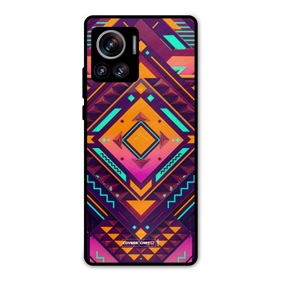 Creative Rhombus Metal Back Case for Motorola Edge 30 Ultra