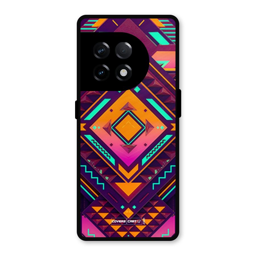 Creative Rhombus Metal Back Case for OnePlus 11R