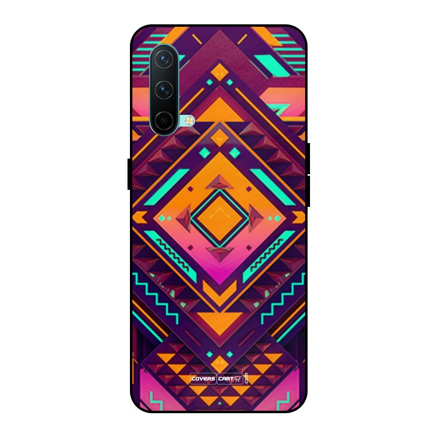 Creative Rhombus Metal Back Case for OnePlus Nord CE 5G