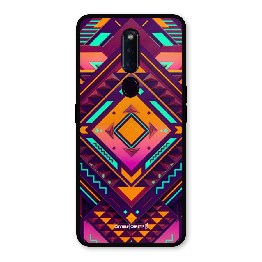 Creative Rhombus Metal Back Case for Oppo F11 Pro