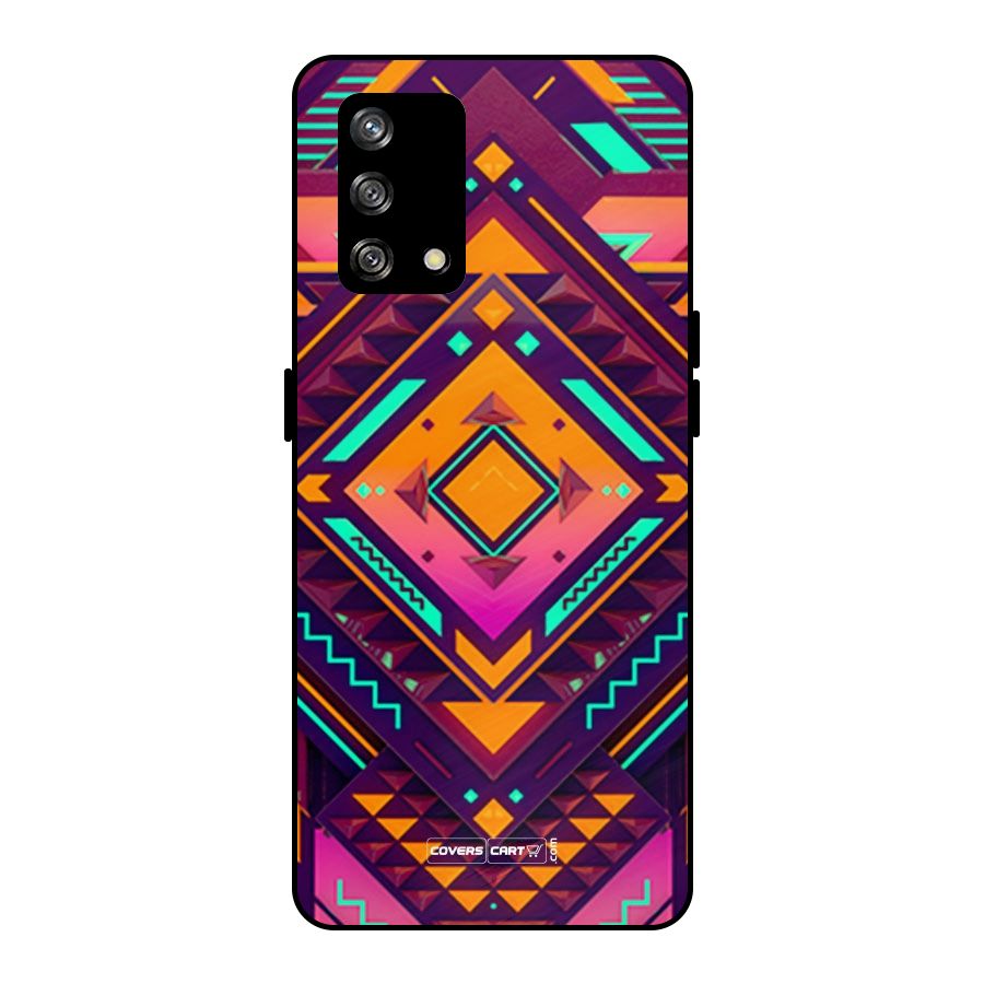 Creative Rhombus Metal Back Case for Oppo F19