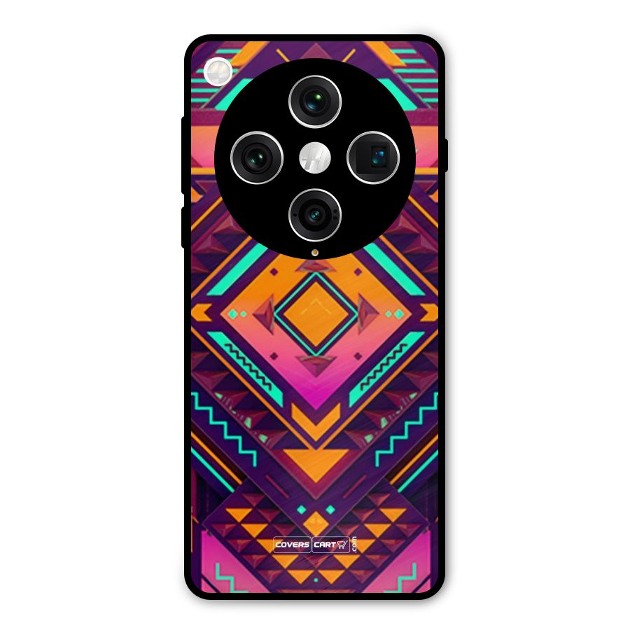 Creative Rhombus Metal Back Case for Oppo Find X8 Pro