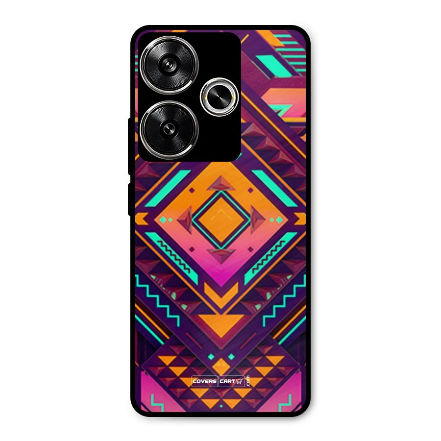 Creative Rhombus Metal Back Case for Poco F6