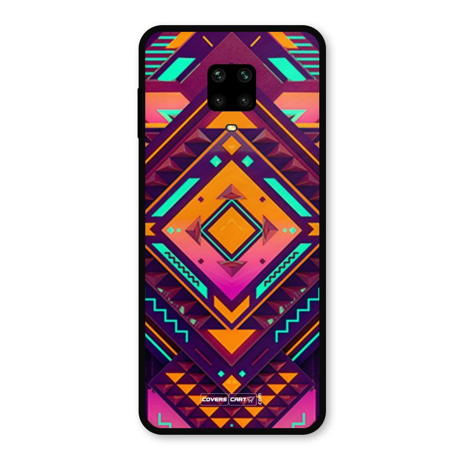 Creative Rhombus Metal Back Case for Poco M2