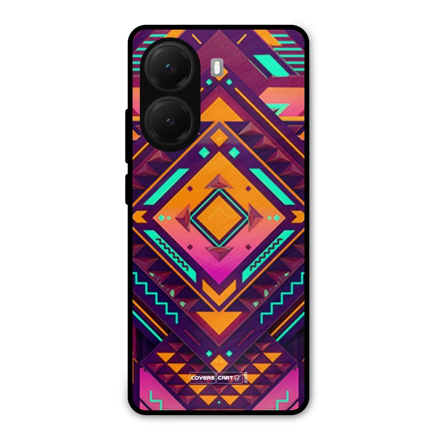 Creative Rhombus Metal Back Case for Poco X7 Pro