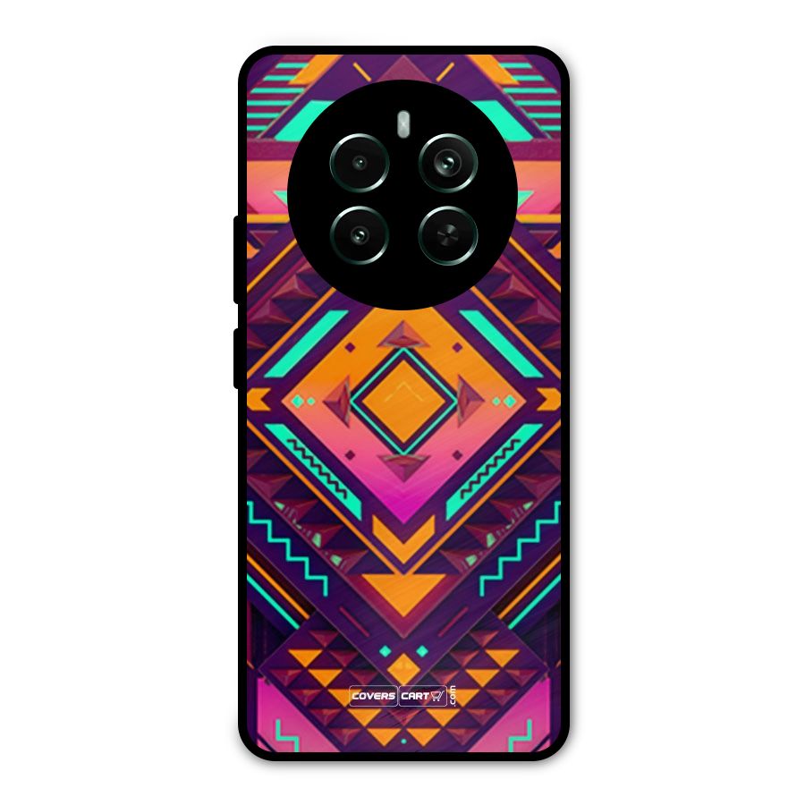 Creative Rhombus Metal Back Case for Realme 12 Pro Plus