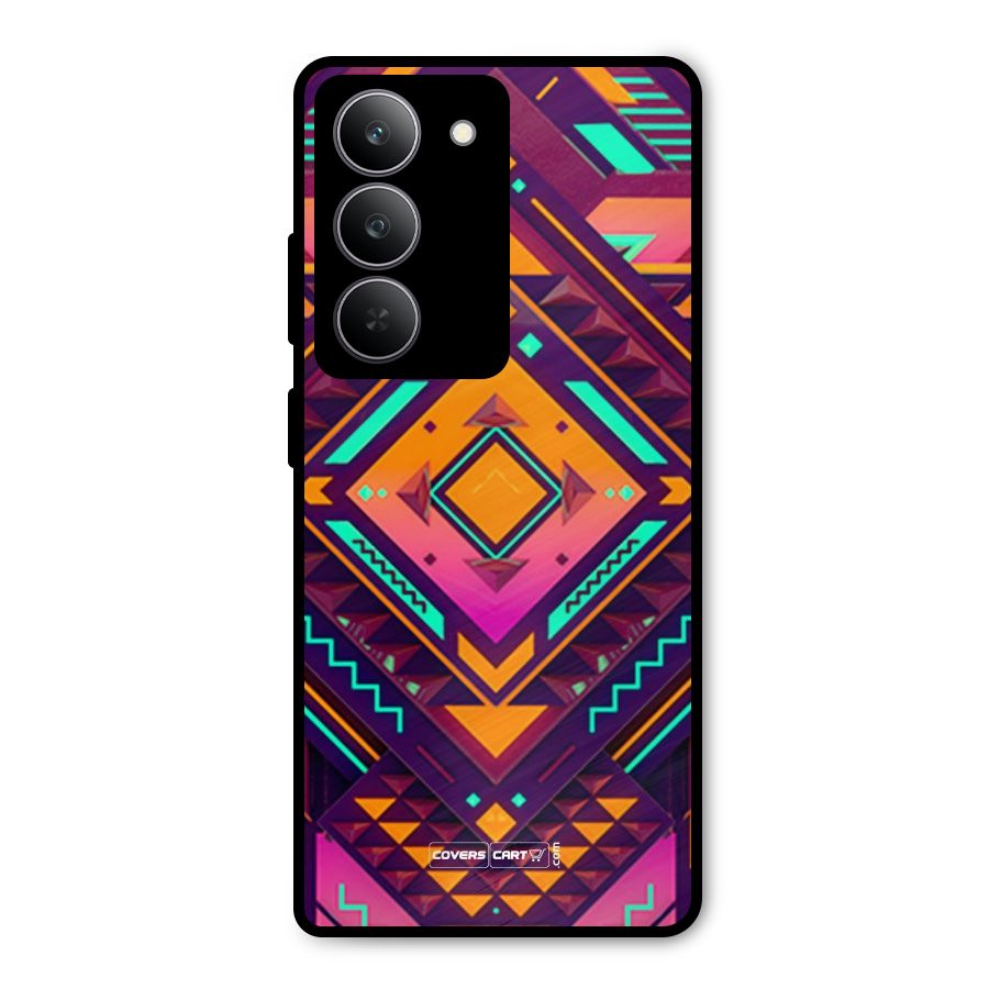 Creative Rhombus Metal Back Case for Realme 14x