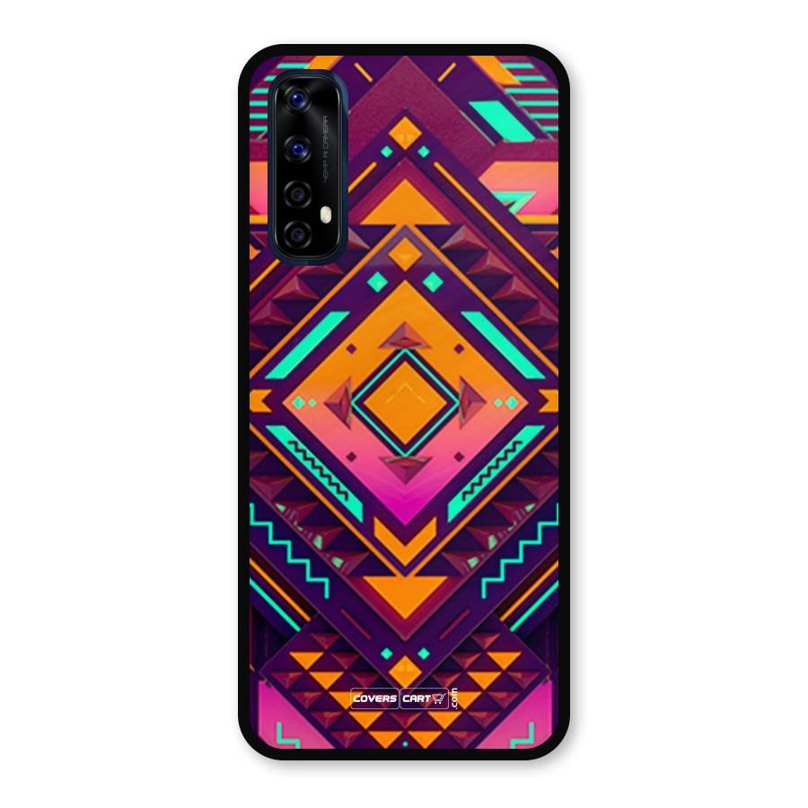 Creative Rhombus Metal Back Case for Realme 7