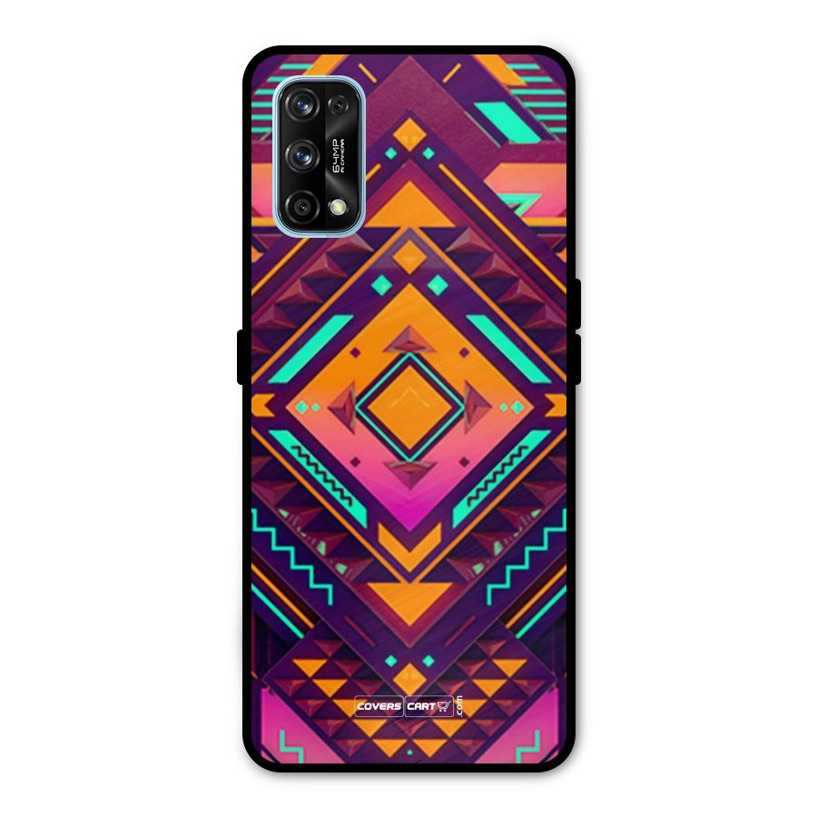 Creative Rhombus Metal Back Case for Realme 7 Pro