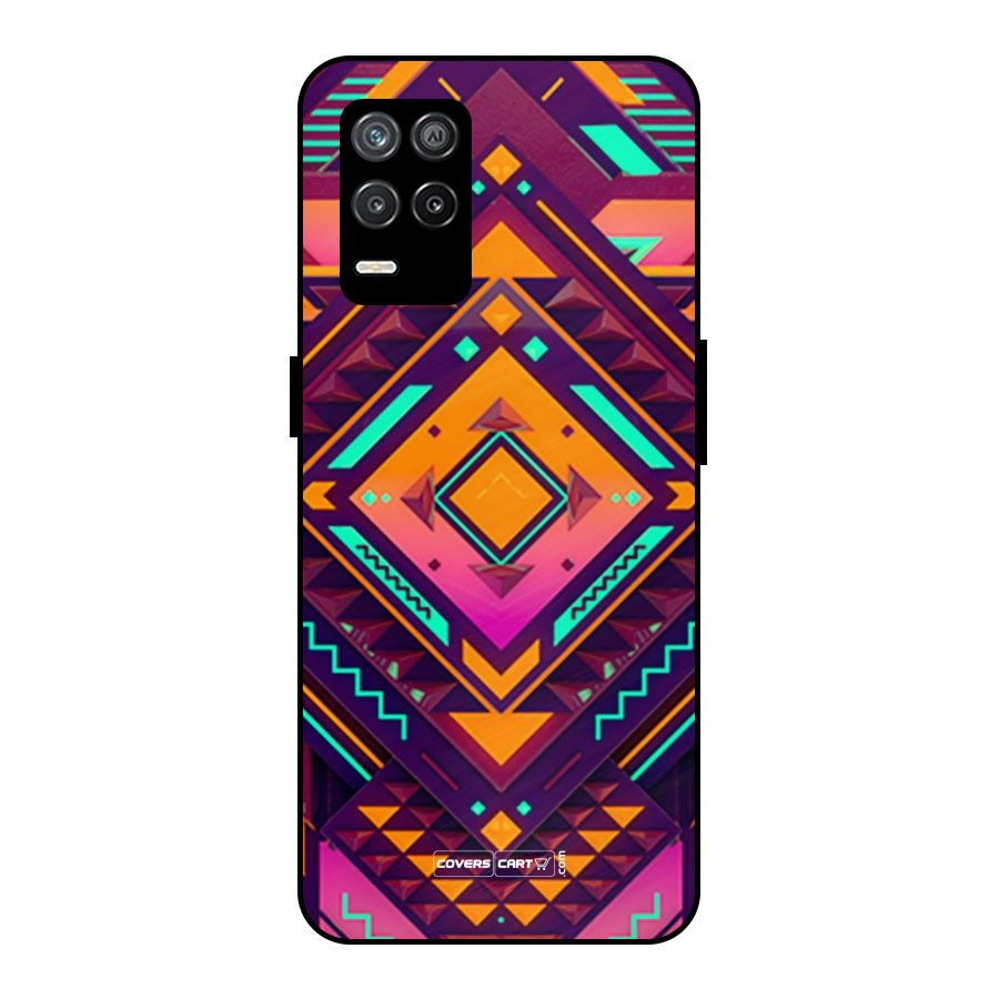 Creative Rhombus Metal Back Case for Realme 8s 5G