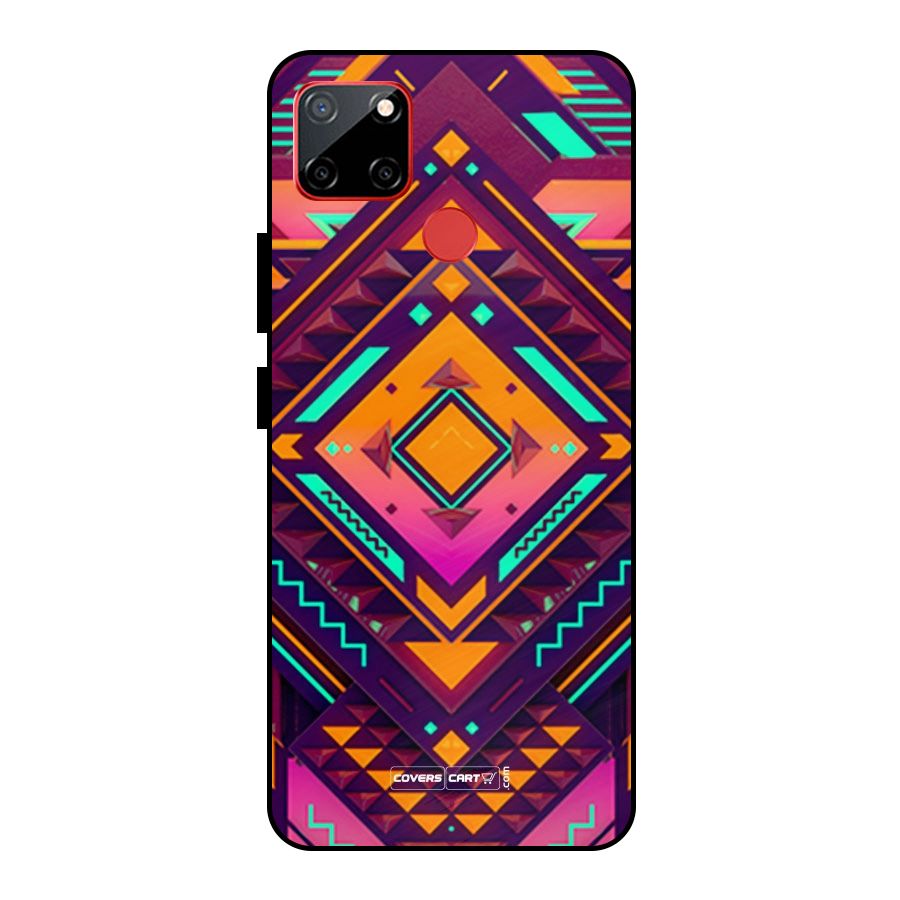 Creative Rhombus Metal Back Case for Realme C12
