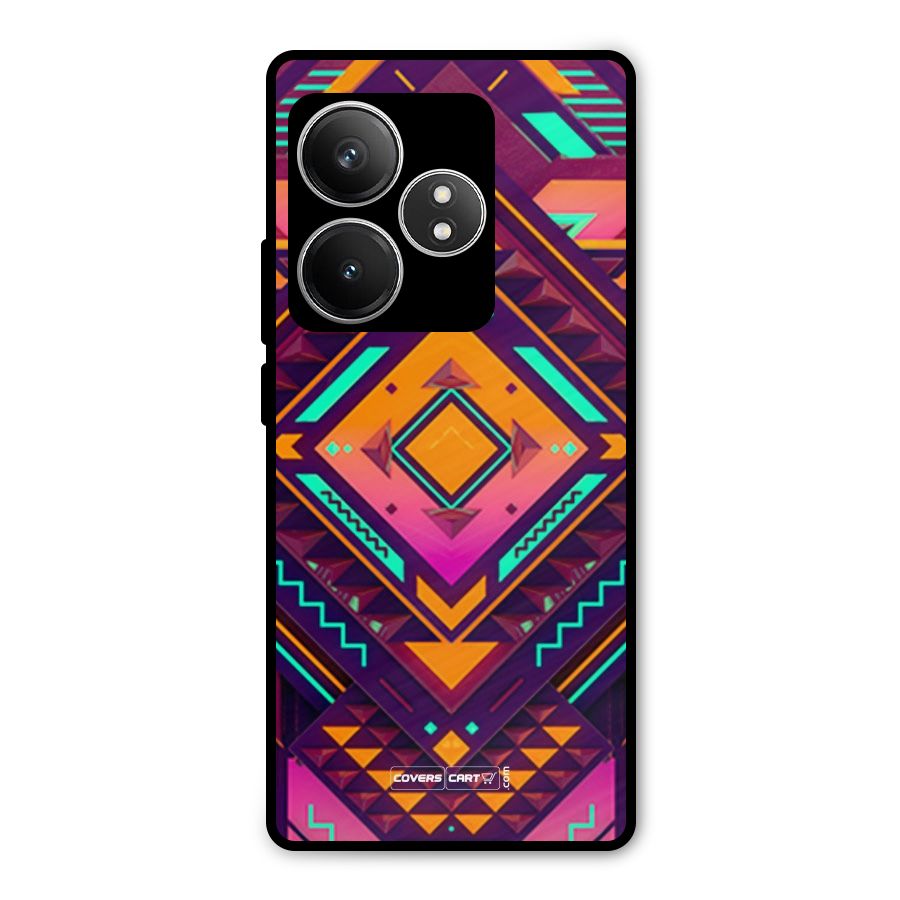 Creative Rhombus Metal Back Case for Realme GT 6T