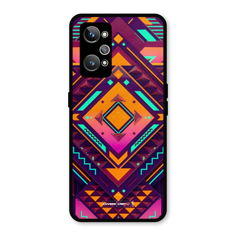 Creative Rhombus Metal Back Case for Realme GT Neo2