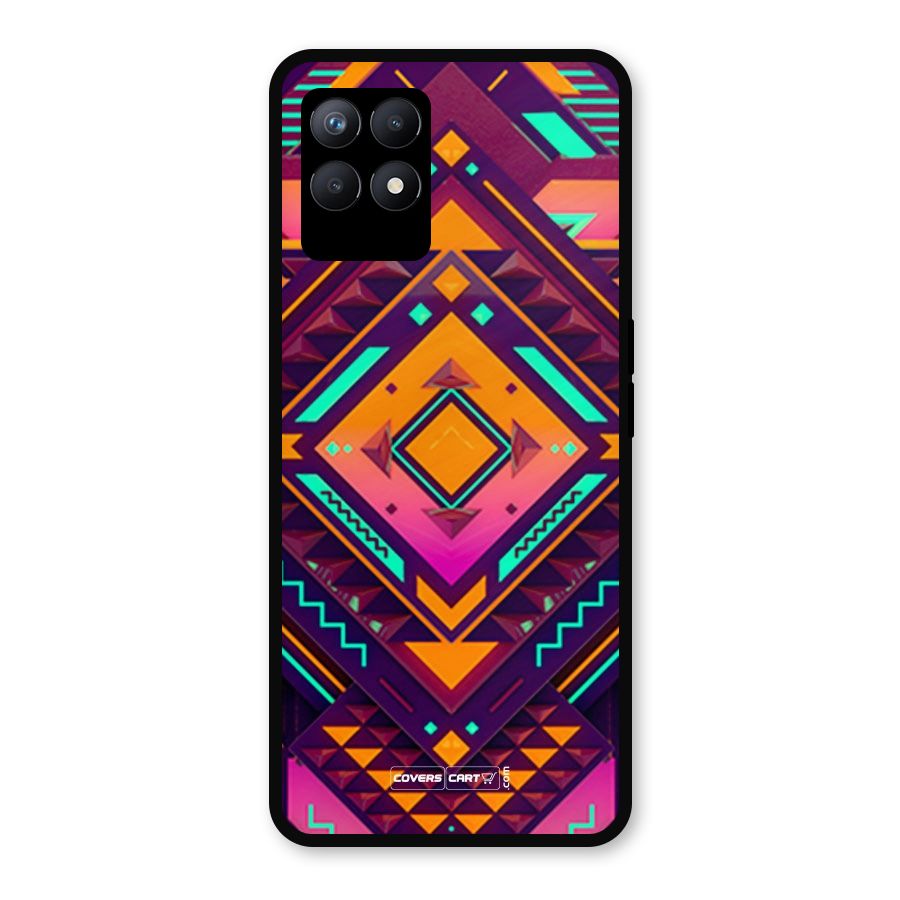 Creative Rhombus Metal Back Case for Realme Narzo 50