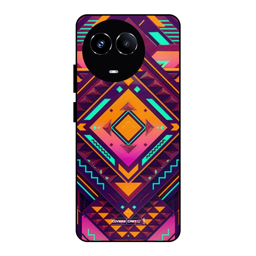 Creative Rhombus Metal Back Case for Realme Narzo 60X