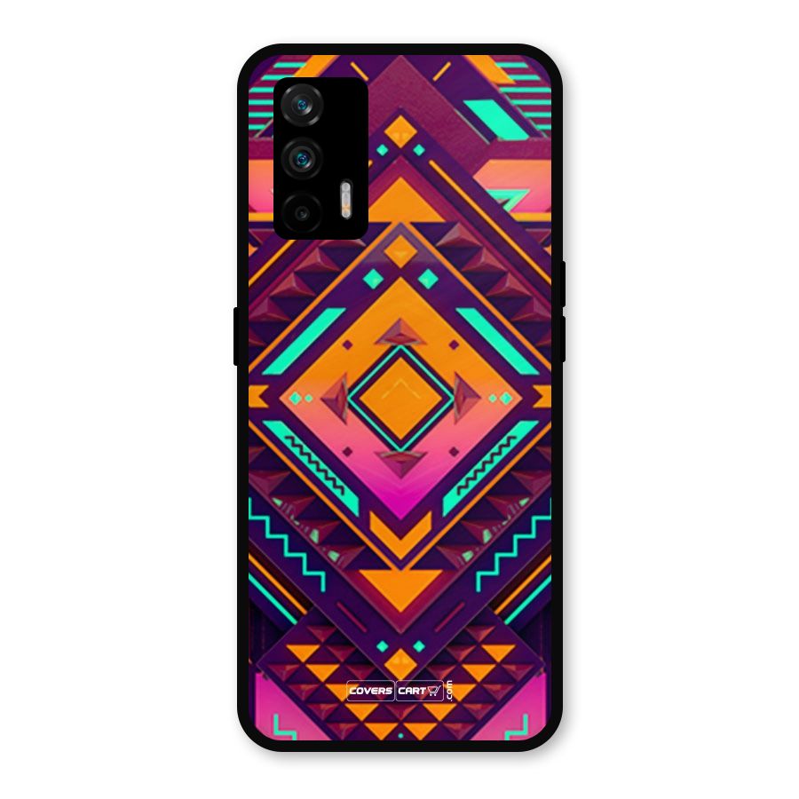 Creative Rhombus Metal Back Case for Realme X7 Max