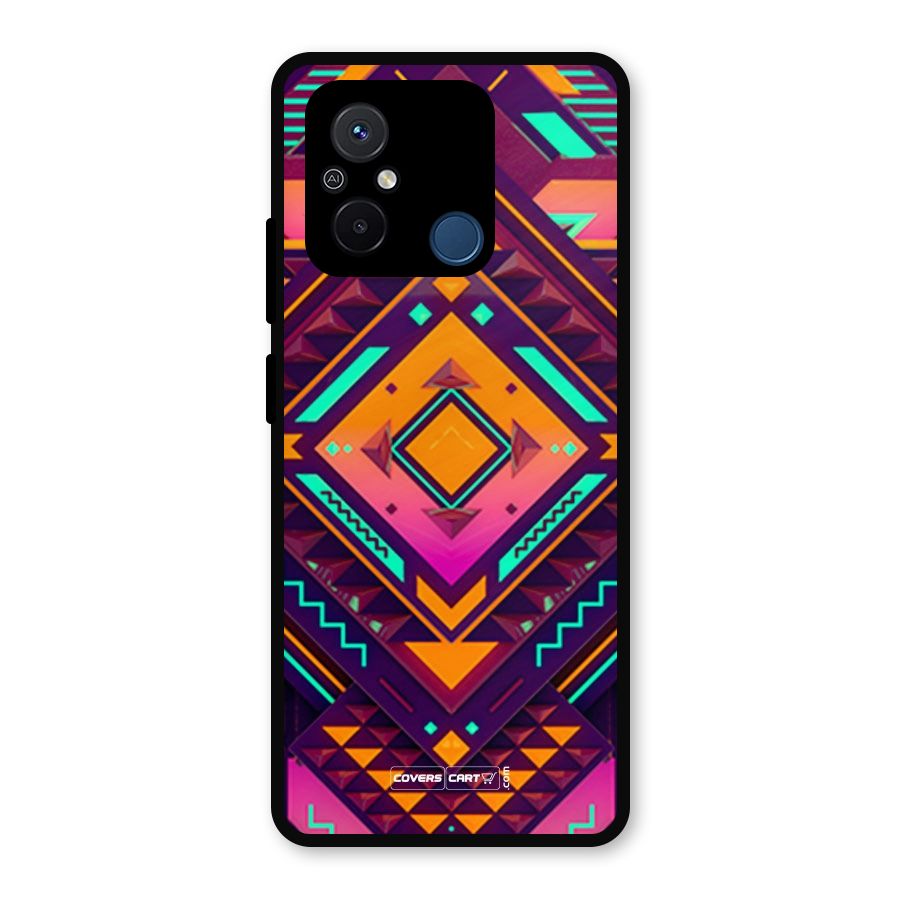 Creative Rhombus Metal Back Case for Redmi 12C