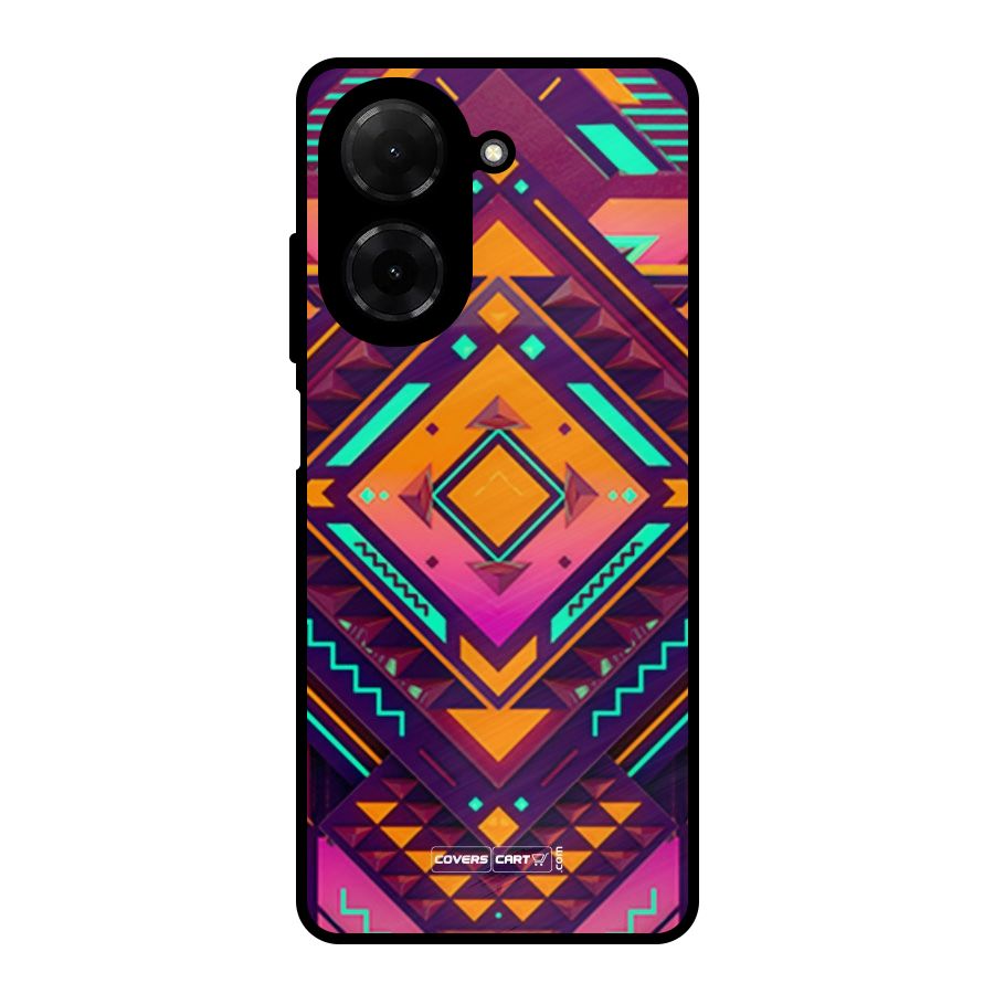 Creative Rhombus Metal Back Case for Redmi A5 4G