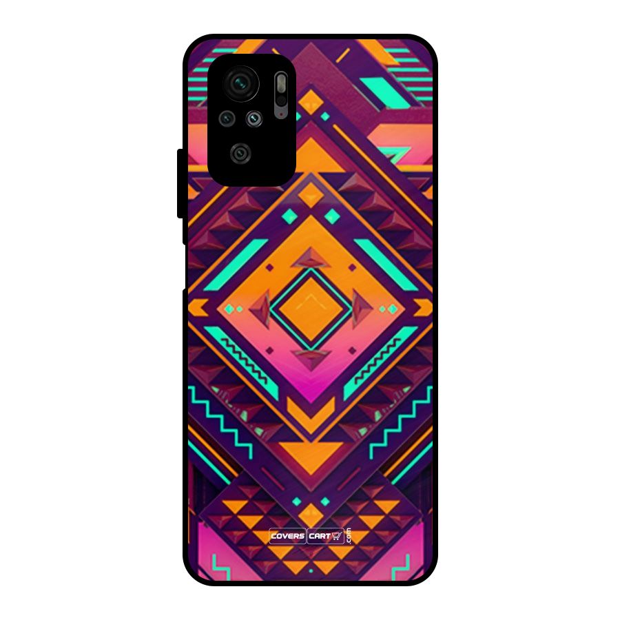 Creative Rhombus Metal Back Case for Redmi Note 10S