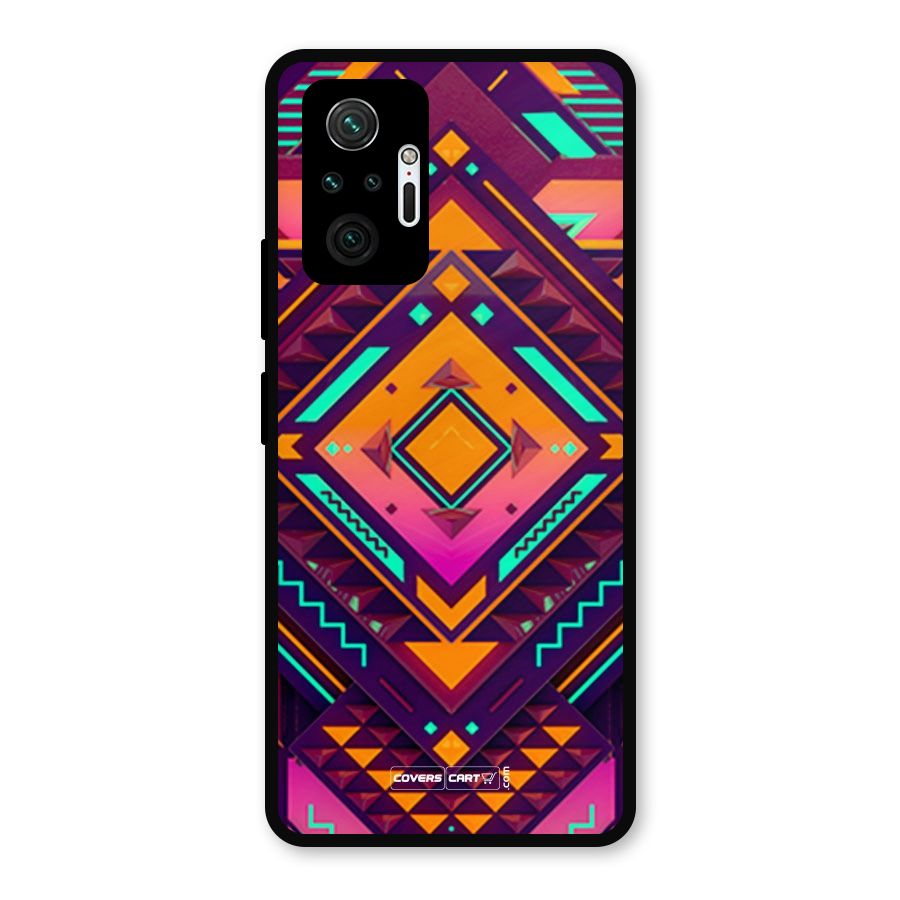 Creative Rhombus Metal Back Case for Redmi Note 10 Pro Max