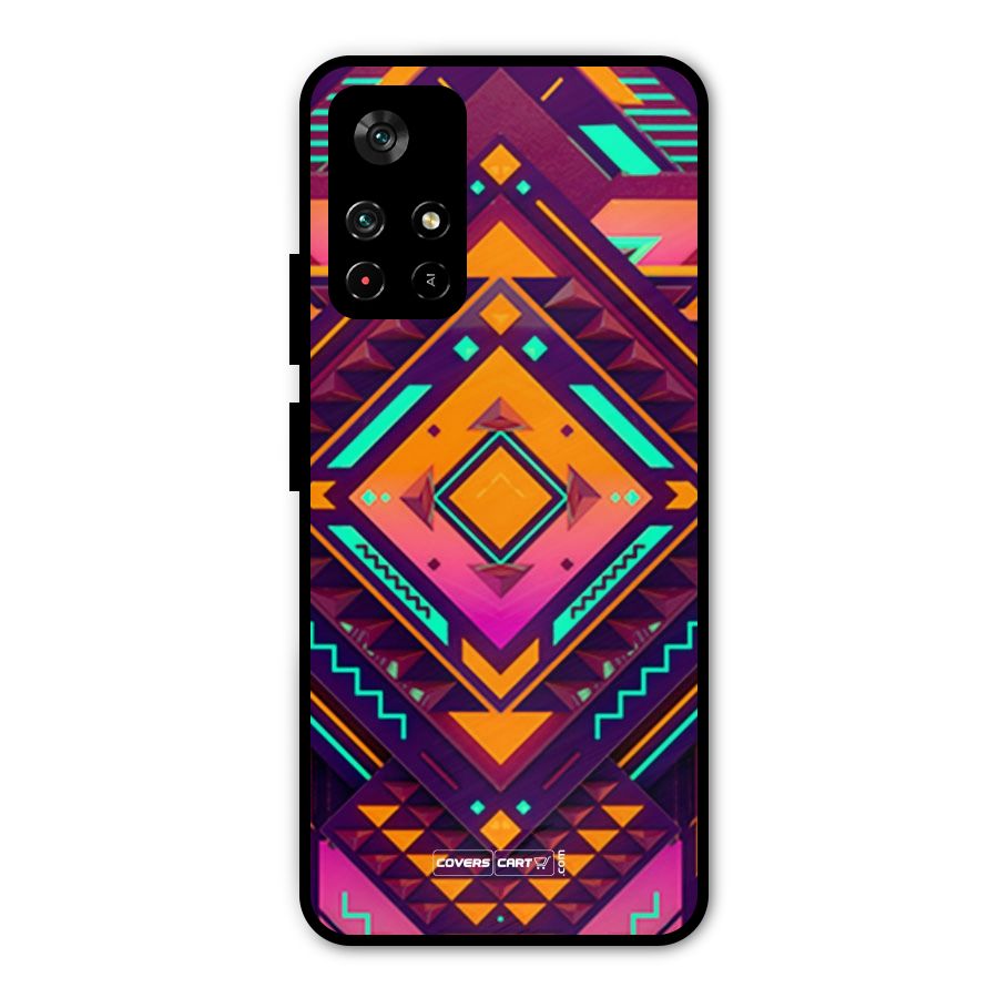 Creative Rhombus Metal Back Case for Redmi Note 11T 5G
