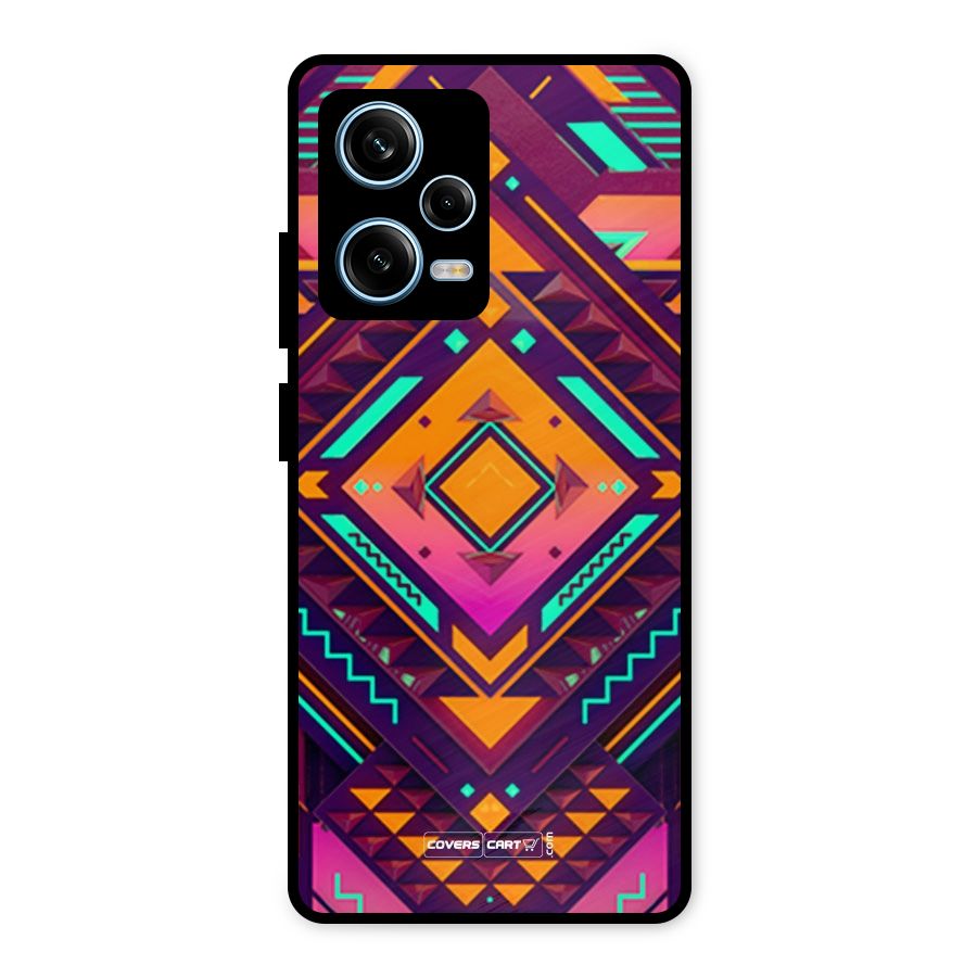 Creative Rhombus Metal Back Case for Redmi Note 12 Pro