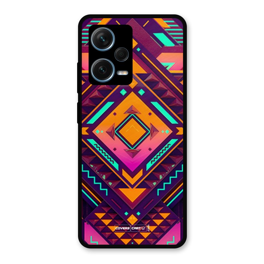Creative Rhombus Metal Back Case for Redmi Note 12 Pro Plus 5G