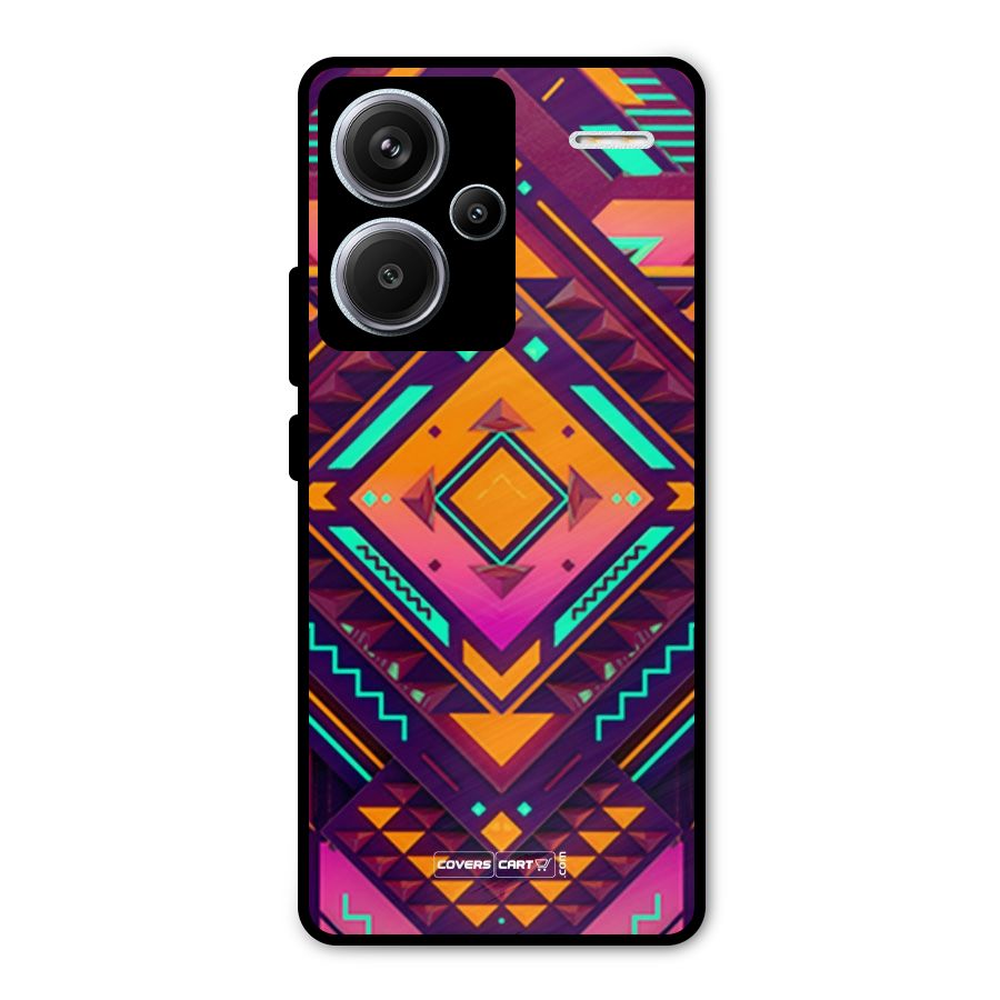 Creative Rhombus Metal Back Case for Redmi Note 13 Pro Plus
