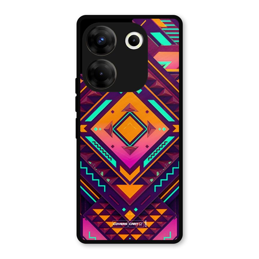 Creative Rhombus Metal Back Case for Tecno Camon 20