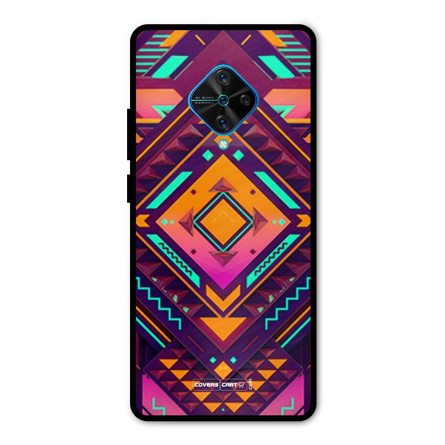 Creative Rhombus Metal Back Case for Vivo S1 Pro
