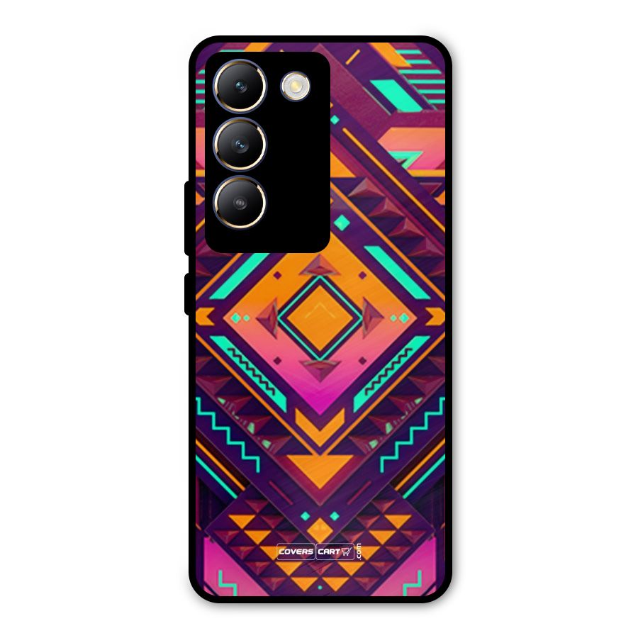 Creative Rhombus Metal Back Case for Vivo T3 5G