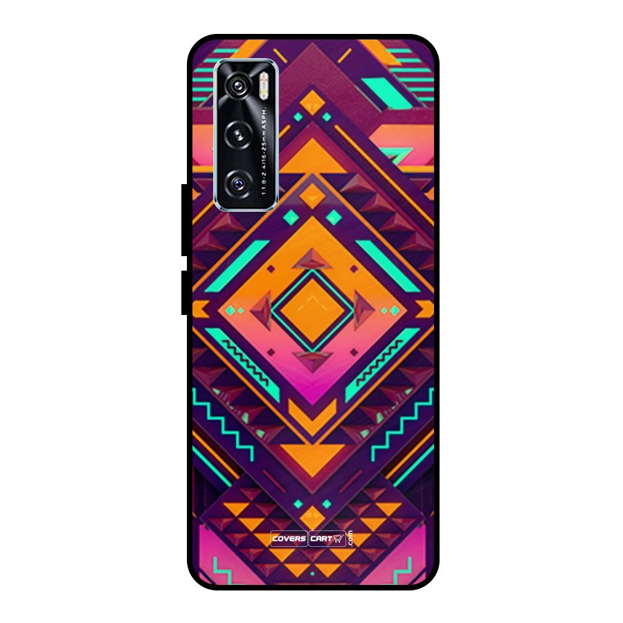 Creative Rhombus Metal Back Case for Vivo V20 SE