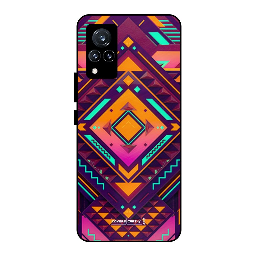 Creative Rhombus Metal Back Case for Vivo V21 5G